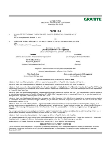 Thumbnail Granite Construction
 10-K Annual Report 2017