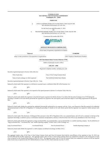 Thumbnail Artesian Resources 10-K Annual Report 