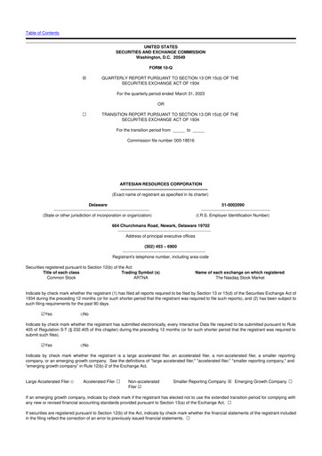 Thumbnail Artesian Resources 10-Q Quarterly Report FY2023 