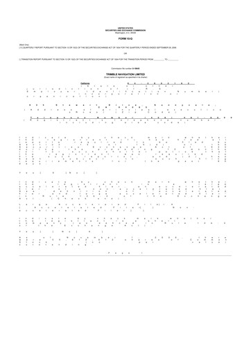 Thumbnail Trimble 10-Q Quarterly Report FY 