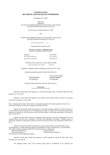 Thumbnail Monster Beverage 10-K Annual Report 