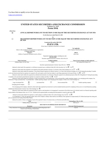 Thumbnail Flex 10-K Annual Report 2021