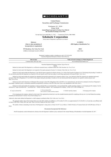 Thumbnail Scholastic 10-K Annual Report 2017