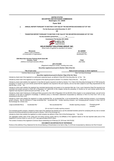 Thumbnail Helix Energy Solutions 10-K Annual Report 2017