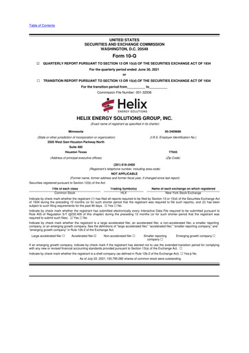 Thumbnail Helix Energy Solutions 10-Q Quarterly Report FY2021 