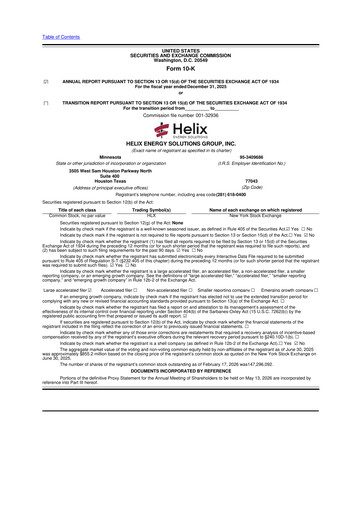 Thumbnail Helix Energy Solutions 10-K Annual Report 2025
