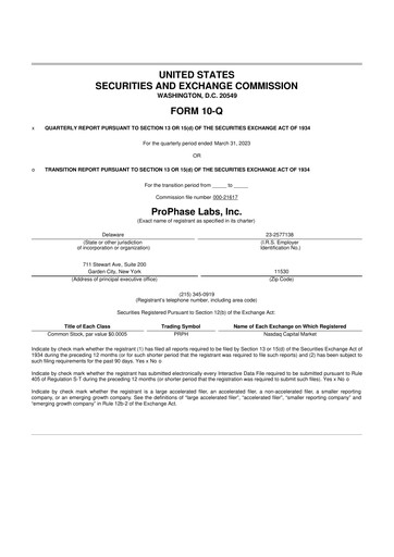 Thumbnail ProPhase Labs 10-Q Quarterly Report FY2023 