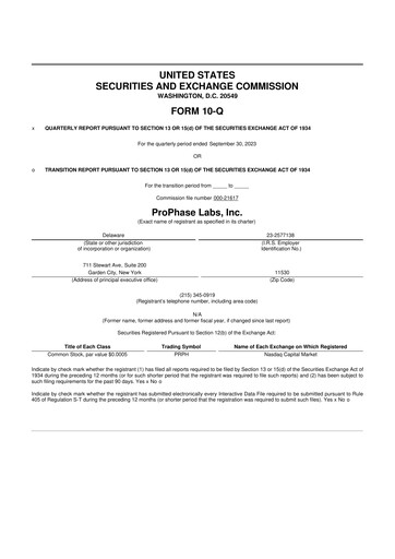 Thumbnail ProPhase Labs 10-Q Quarterly Report FY2023 