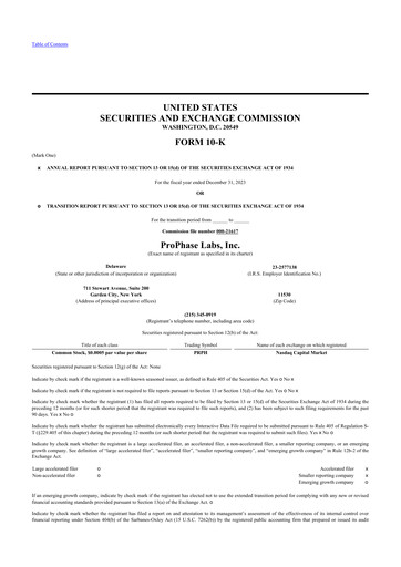 Thumbnail ProPhase Labs 10-K Annual Report 2023