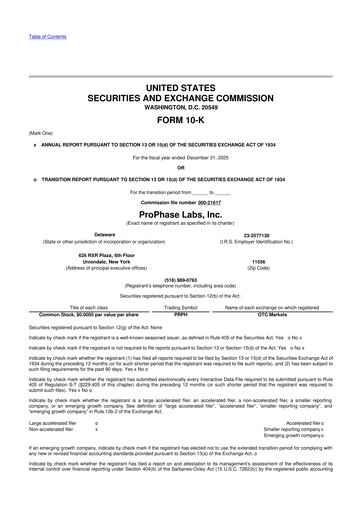 Thumbnail ProPhase Labs 10-K Annual Report 2025