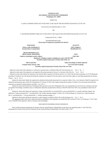 Thumbnail ManpowerGroup 10-K Annual Report 2016