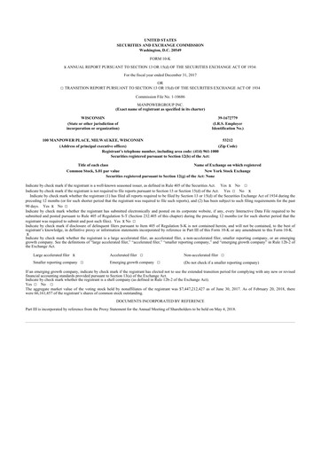 Thumbnail ManpowerGroup 10-K Annual Report 2017