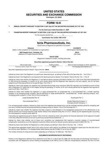 Thumbnail Ionis Pharmaceuticals
 10-K Annual Report 2025