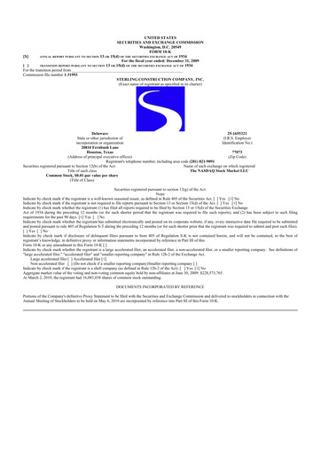 Thumbnail Sterling Infrastructure 10-K Annual Report 