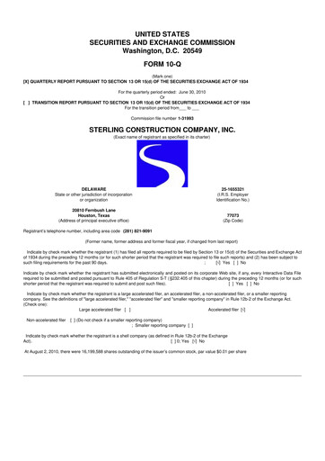 Thumbnail Sterling Infrastructure 10-Q Quarterly Report FY 