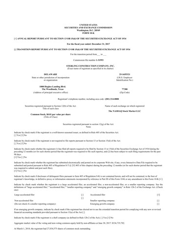 Thumbnail Sterling Infrastructure 10-K Annual Report 2017