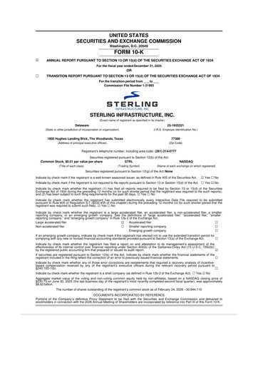 Thumbnail Sterling Infrastructure 10-K Annual Report 2025