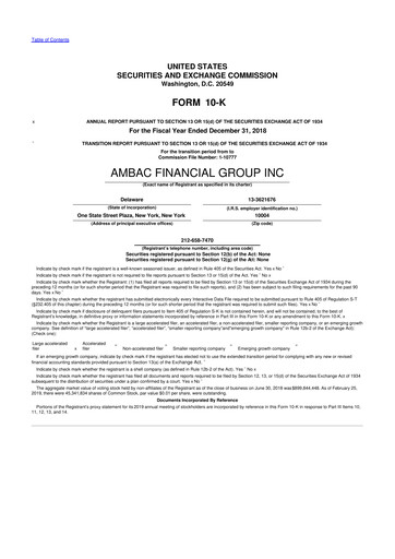 Thumbnail Octave Specialty Group 10-K Annual Report 2018