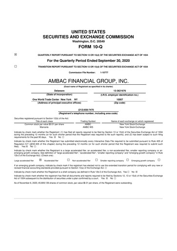 Vorschaubild Octave Specialty Group 10-Q Quartalsbericht 2020 