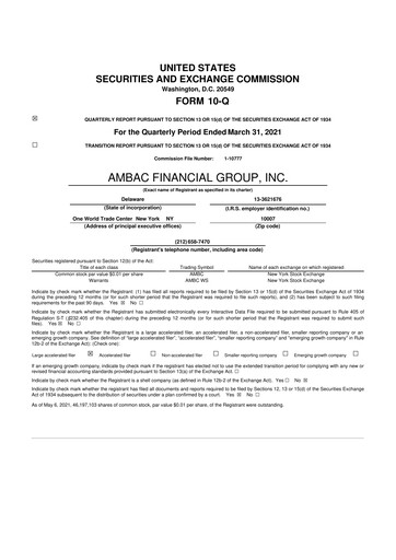 Vorschaubild Octave Specialty Group 10-Q Quartalsbericht 2021 