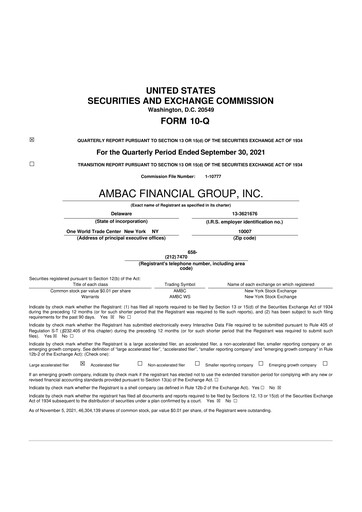 Vorschaubild Octave Specialty Group 10-Q Quartalsbericht 2021 