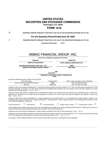 Vorschaubild Octave Specialty Group 10-Q Quartalsbericht 2022 