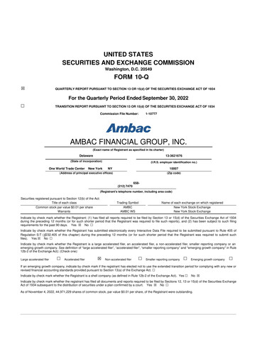 Vorschaubild Octave Specialty Group 10-Q Quartalsbericht 2022 