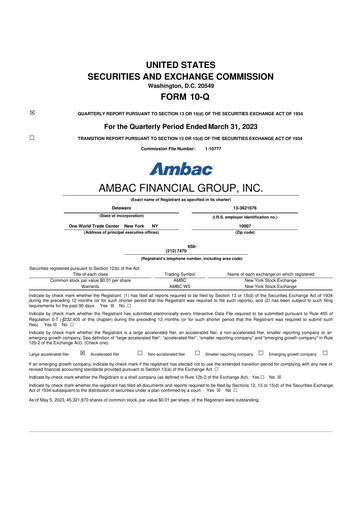 Vorschaubild Octave Specialty Group 10-Q Quartalsbericht 2023 