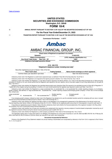 Thumbnail Octave Specialty Group 10-K Annual Report 2023