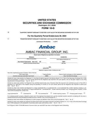 Vorschaubild Octave Specialty Group 10-Q Quartalsbericht 2024 