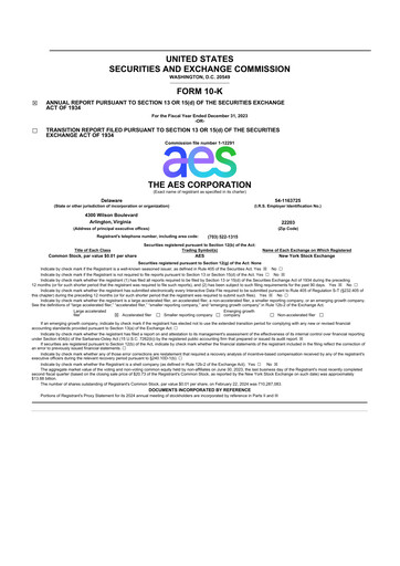 Thumbnail AES 10-K Annual Report 2023