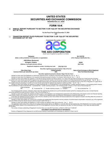 Thumbnail AES 10-K Annual Report 2024