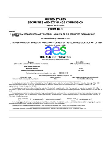 Thumbnail AES 10-Q Quarterly Report FY2026 