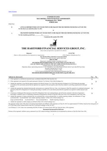 Thumbnail The Hartford 10-K Annual Report 2012