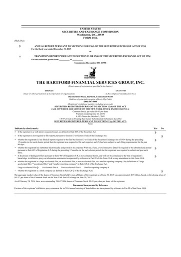 Thumbnail The Hartford 10-K Annual Report 2015