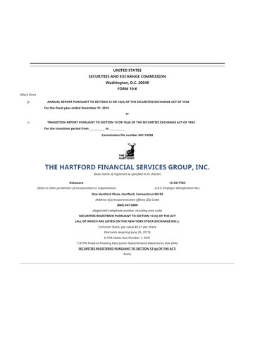 Thumbnail The Hartford 10-K Annual Report 2016