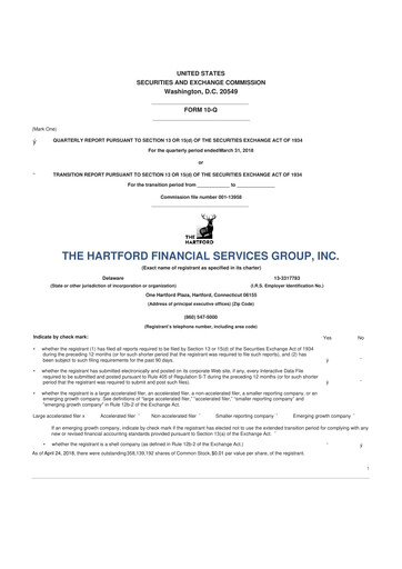 Thumbnail The Hartford 10-Q Quarterly Report FY2018 