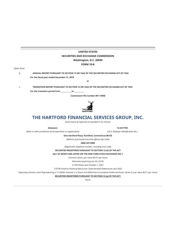 Thumbnail The Hartford 10-K Annual Report 2018
