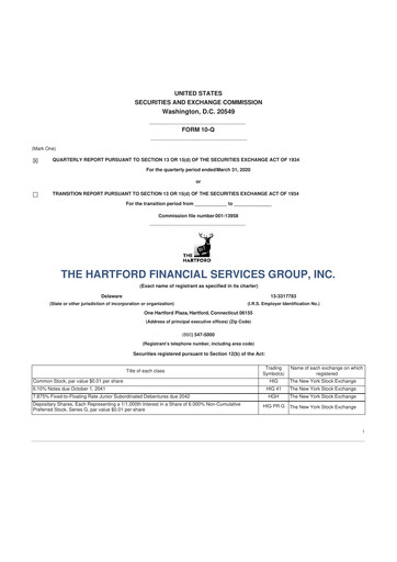 Thumbnail The Hartford 10-Q Quarterly Report FY2020 