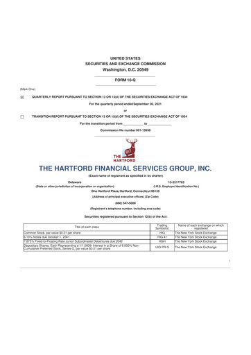 Thumbnail The Hartford 10-Q Quarterly Report FY2021 