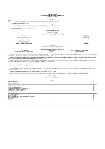 Thumbnail BOK Financial 10-Q Quarterly Report FY2024 