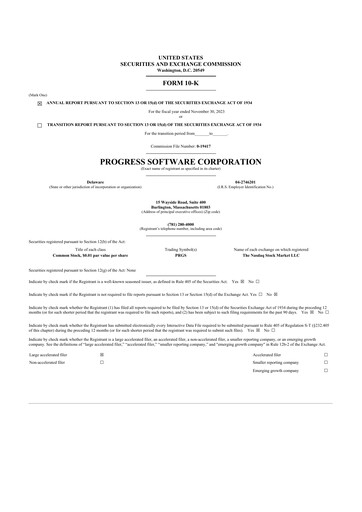 Thumbnail Progress Software
 10-K Annual Report 2023