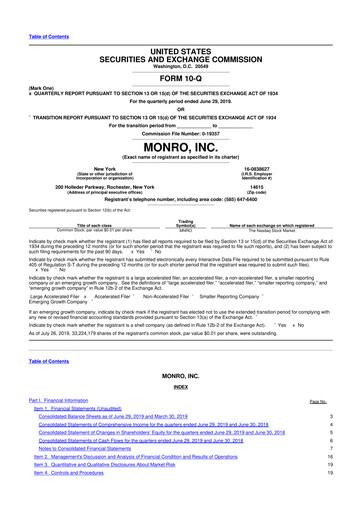 Thumbnail Monro 10-Q Quarterly Report FY2020 
