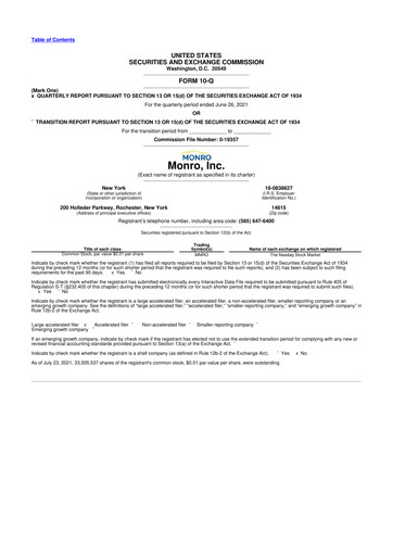 Thumbnail Monro 10-Q Quarterly Report FY2022 