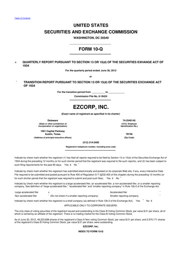 Thumbnail EZCorp 10-Q Quarterly Report FY2012 
