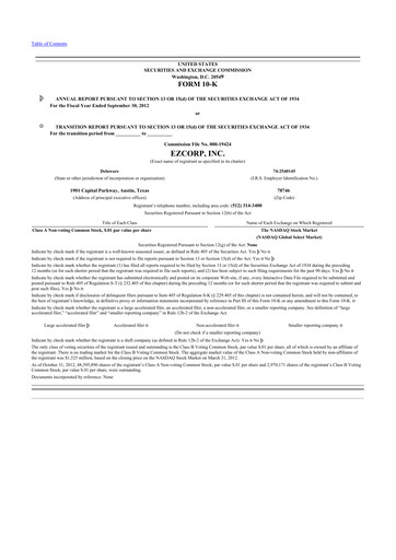 Thumbnail EZCorp 10-K Annual Report 2012