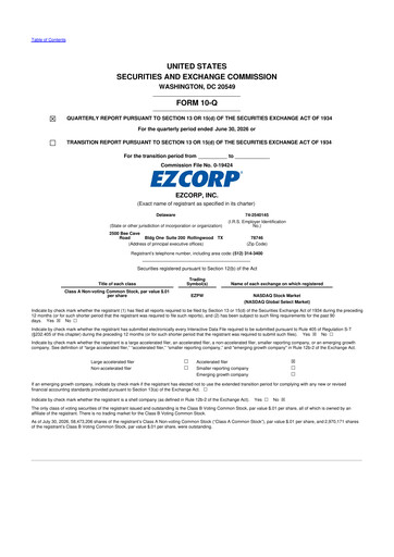 Thumbnail EZCorp 10-Q Quarterly Report FY2026 
