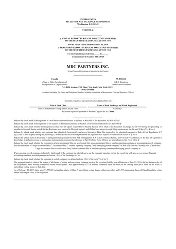 Thumbnail Stagwell 10-K Annual Report 2018