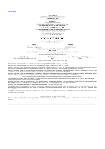 Thumbnail Stagwell 10-K Annual Report 2020