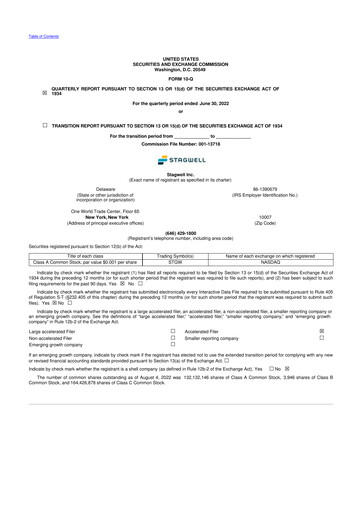 Thumbnail Stagwell 10-Q Quarterly Report FY2022 